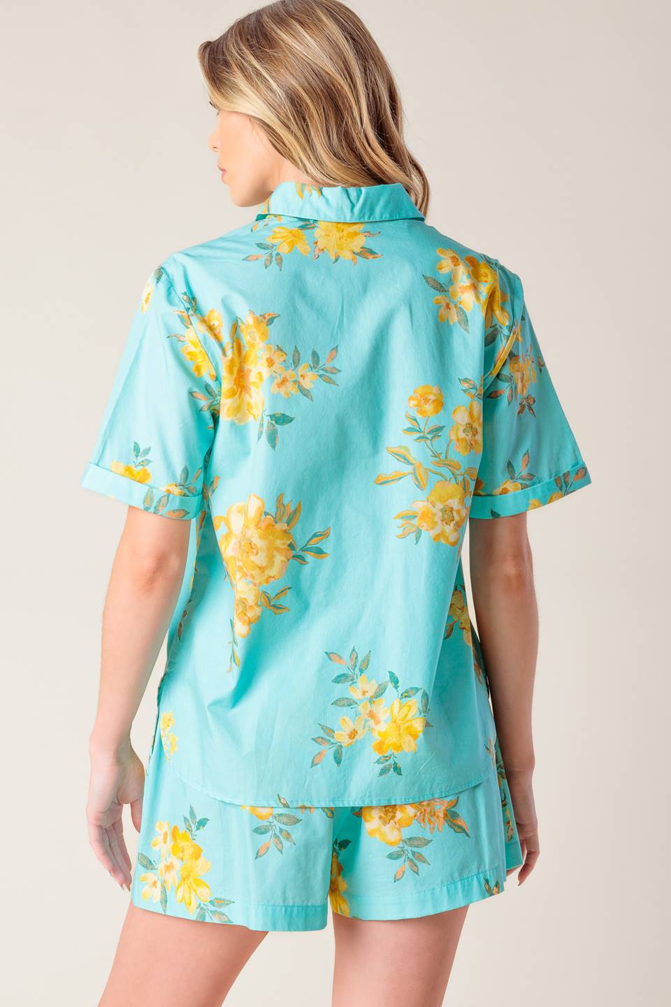 TREASURED TIMES WOVEN TOP AND SHORT SET Flying Tomato